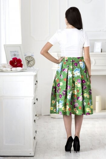 Юбка с цветочным принтом арт. 0112